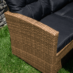Casa si Gradina - Gradina si terasa - Mobilier exterior - Seturi mobila gradina - Set de gradina din ratan, maro deschis / negru, MADUL - Infinity.ro