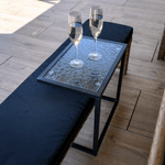 Casa si Gradina - Gradina si terasa - Mobilier exterior - Mese gradina - Masa de gradina, otel negru / sticla securizata, SELKO - Infinity.ro
