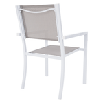 Casa si Gradina - Gradina si terasa - Mobilier exterior - Scaune si sezlonguri gradina - Scaun stivuibil pentru gradina, otel alb / gri deschis, DORIO - Infinity.ro