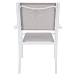 Casa si Gradina - Gradina si terasa - Mobilier exterior - Scaune si sezlonguri gradina - Scaun stivuibil pentru gradina, otel alb / gri deschis, DORIO - Infinity.ro