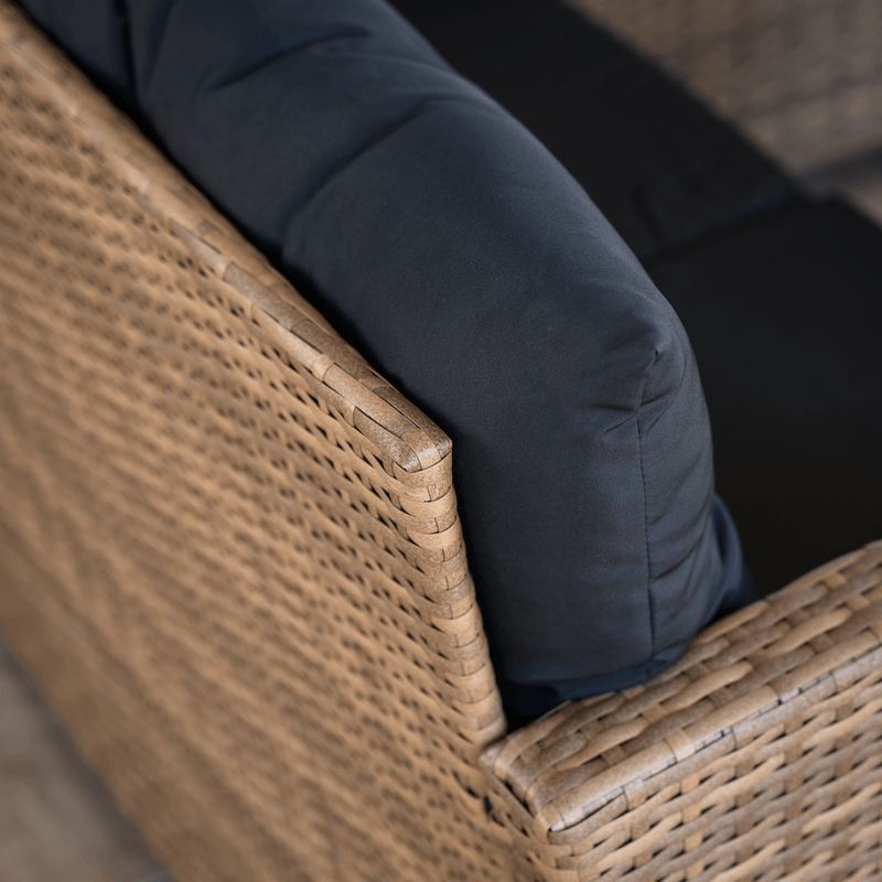 Casa si Gradina - Gradina si terasa - Mobilier exterior - Seturi mobila gradina - Set de gradina din ratan, maro deschis / negru, MADUL - Infinity.ro