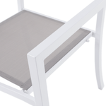 Casa si Gradina - Gradina si terasa - Mobilier exterior - Scaune si sezlonguri gradina - Scaun stivuibil pentru gradina, otel alb / gri deschis, DORIO - Infinity.ro