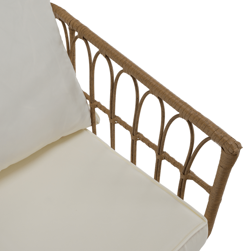 Casa si Gradina - Gradina si terasa - Mobilier exterior - Scaune si sezlonguri gradina - Fotoliu de gradina, natural / negru / bej, ARALY - Infinity.ro