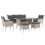 Casa si Gradina - Gradina si terasa - Mobilier exterior - Seturi mobila gradina - Set de gradina din ratan, gri deschis, LALEN - Infinity.ro