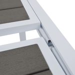 Casa si Gradina - Gradina si terasa - Mobilier exterior - Mese gradina - Masa extensibila de gradina, otel alb / gri, DORIO - Infinity.ro