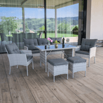 Casa si Gradina - Gradina si terasa - Mobilier exterior - Seturi mobila gradina - Set de gradina din ratan, gri deschis, LALEN - Infinity.ro