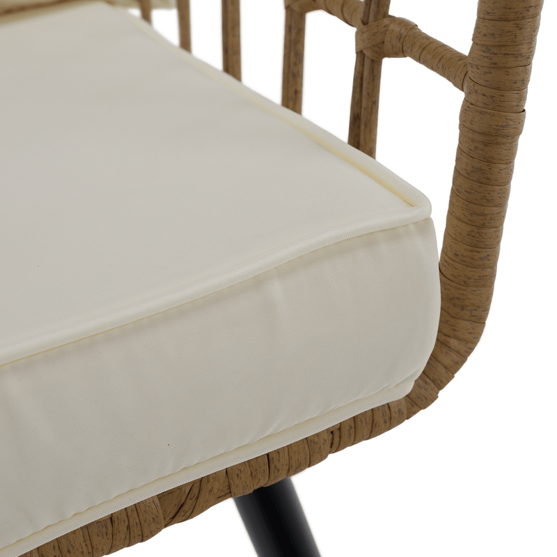 Casa si Gradina - Gradina si terasa - Mobilier exterior - Scaune si sezlonguri gradina - Fotoliu de gradina, natural / negru / bej, ARALY - Infinity.ro