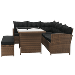 Casa si Gradina - Gradina si terasa - Mobilier exterior - Seturi mobila gradina - Set de gradina din ratan, maro deschis / negru, MADUL - Infinity.ro