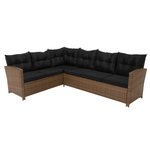 Casa si Gradina - Gradina si terasa - Mobilier exterior - Seturi mobila gradina - Set de gradina din ratan, maro deschis / negru, MADUL - Infinity.ro