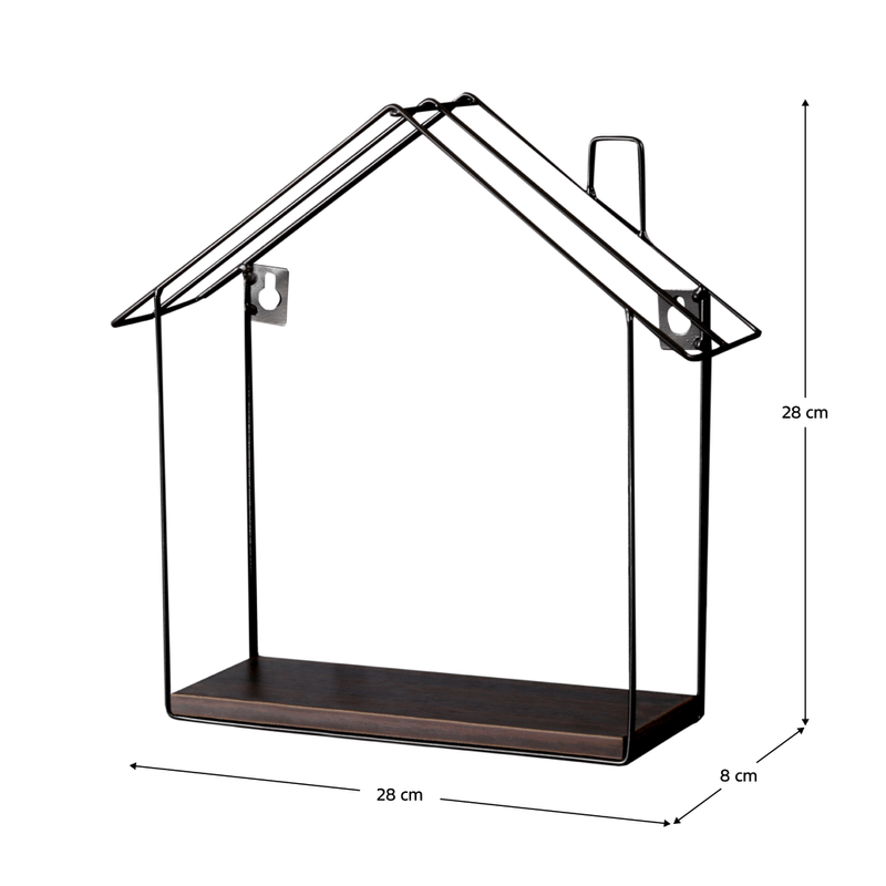 Casa si Gradina - Mobilier - Biblioteci si rafturi - Etajere - Raft suspendat, nuc / negru, KASITA - Infinity.ro