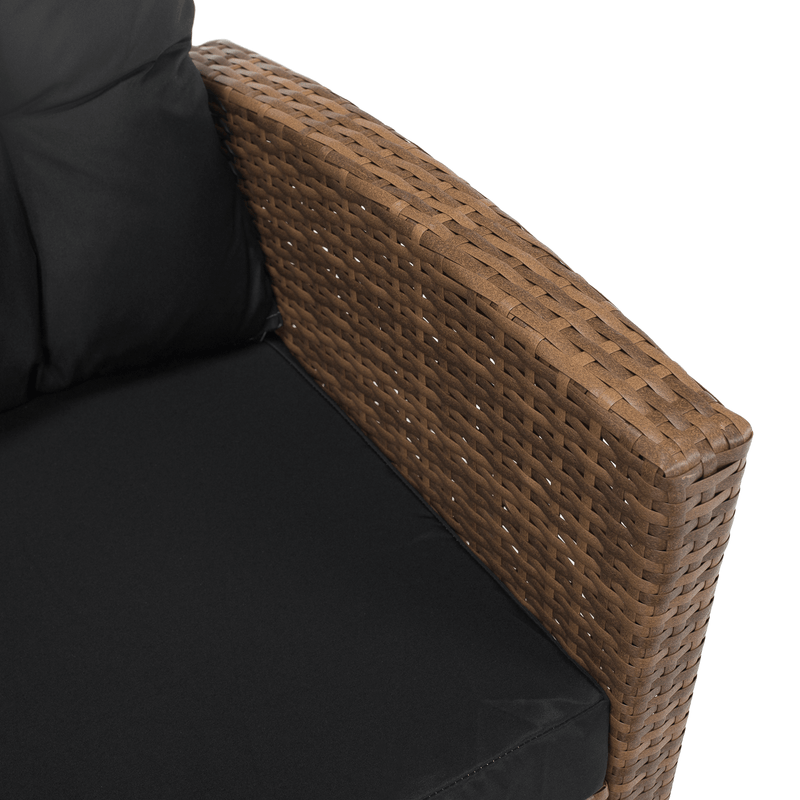 Casa si Gradina - Gradina si terasa - Mobilier exterior - Seturi mobila gradina - Set de gradina din ratan, maro deschis / negru, MADUL - Infinity.ro