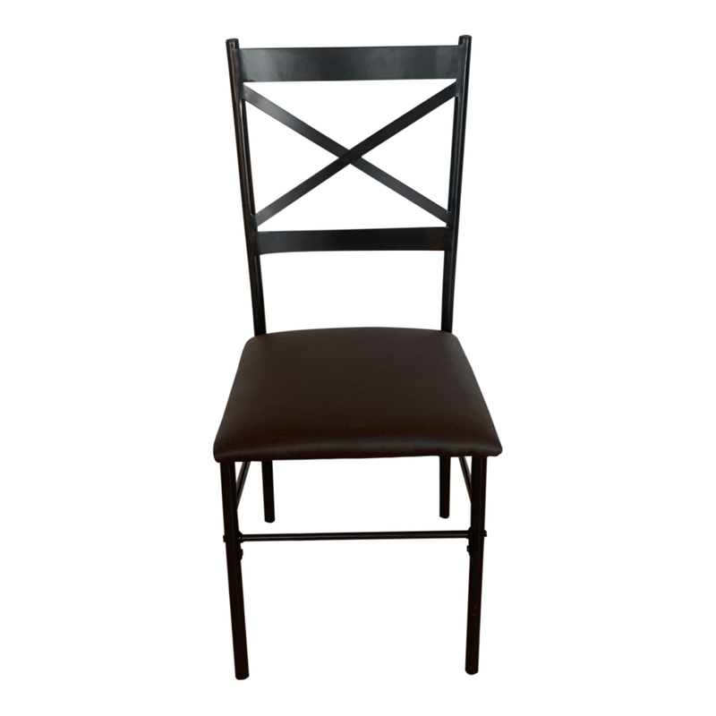 Casa si Gradina - Mobilier - Seturi de mobilier - Seturi mese si scaune - Set de sufragerie 1+4, stejar Sonoma / negru / maro, NAREN - Infinity.ro
