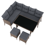 Casa si Gradina - Gradina si terasa - Mobilier exterior - Seturi mobila gradina - Set de gradina din ratan, culoare naturala / gri deschis, RANDI - Infinity.ro