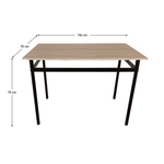 Casa si Gradina - Mobilier - Seturi de mobilier - Seturi mese si scaune - Set de sufragerie 1+4, stejar Sonoma / negru / maro, NAREN - Infinity.ro