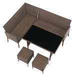 Casa si Gradina - Gradina si terasa - Mobilier exterior - Seturi mobila gradina - Set de gradina din ratan, culoare naturala / gri deschis, RANDI - Infinity.ro