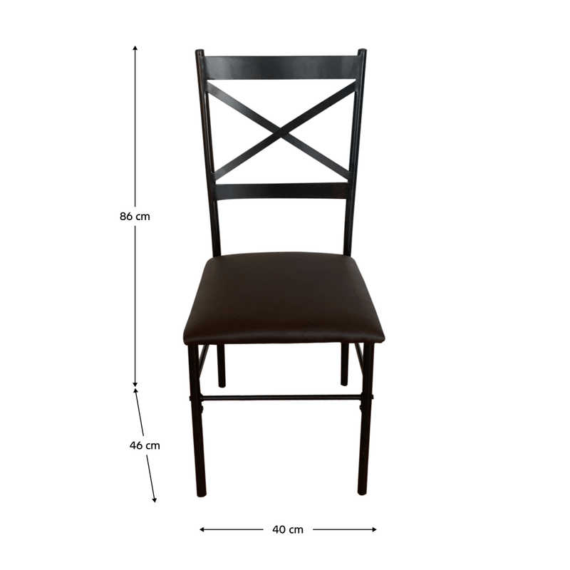 Casa si Gradina - Mobilier - Seturi de mobilier - Seturi mese si scaune - Set de sufragerie 1+4, stejar Sonoma / negru / maro, NAREN - Infinity.ro