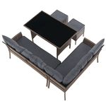 Casa si Gradina - Gradina si terasa - Mobilier exterior - Seturi mobila gradina - Set de gradina din ratan, culoare naturala / gri deschis, RANDI - Infinity.ro
