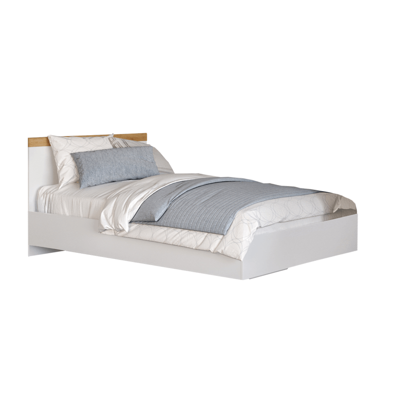 Casa si Gradina - Mobilier - Paturi si accesorii - Paturi - Pat, 90x200, alb / stejar Wotan, VILGO - Infinity.ro