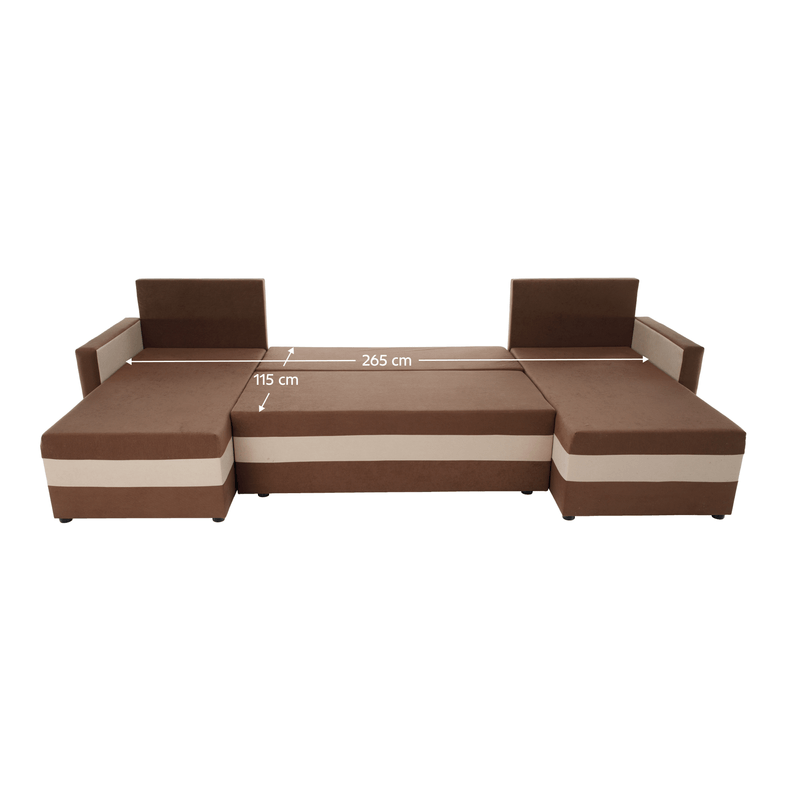 Casa si Gradina - Mobilier - Canapele si coltare - Coltare - Canapea universala, maro / bej, PAULITA U - Infinity.ro