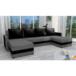 Casa si Gradina - Mobilier - Canapele si coltare - Coltare - Canapea universala, gri / negru, PAULITA U - Infinity.ro