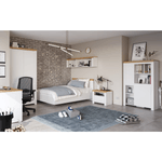Casa si Gradina - Mobilier - Paturi si accesorii - Paturi - Pat, 90x200, alb / stejar Wotan, VILGO - Infinity.ro