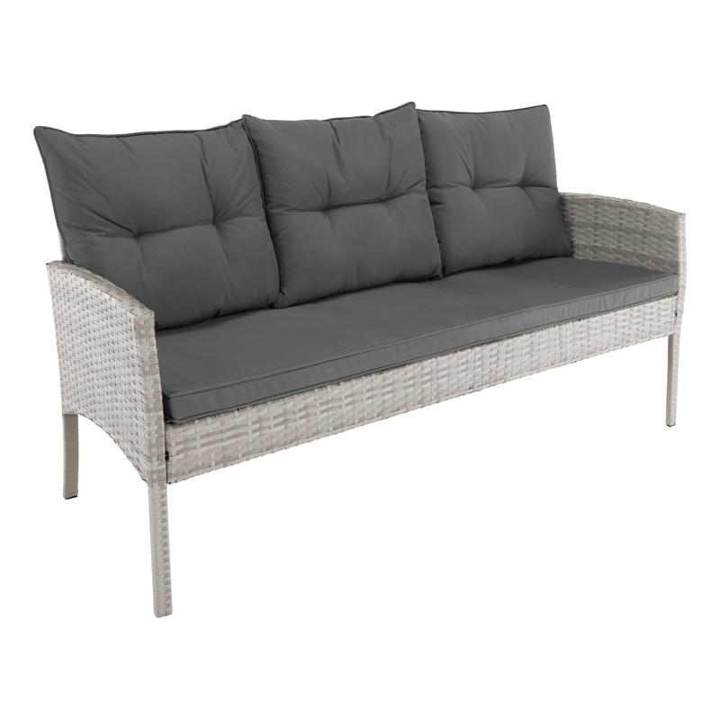 Casa si Gradina - Gradina si terasa - Mobilier exterior - Seturi mobila gradina - Set de gradina din ratan, gri deschis, LALEN - Infinity.ro