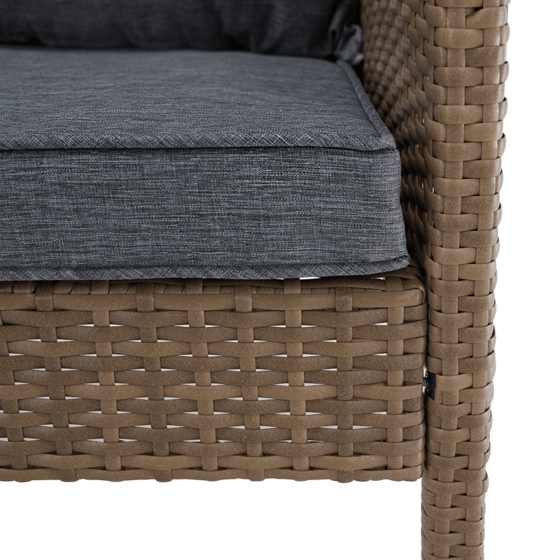 Casa si Gradina - Gradina si terasa - Mobilier exterior - Seturi mobila gradina - Set de gradina din ratan, culoare naturala / gri deschis, RANDI - Infinity.ro