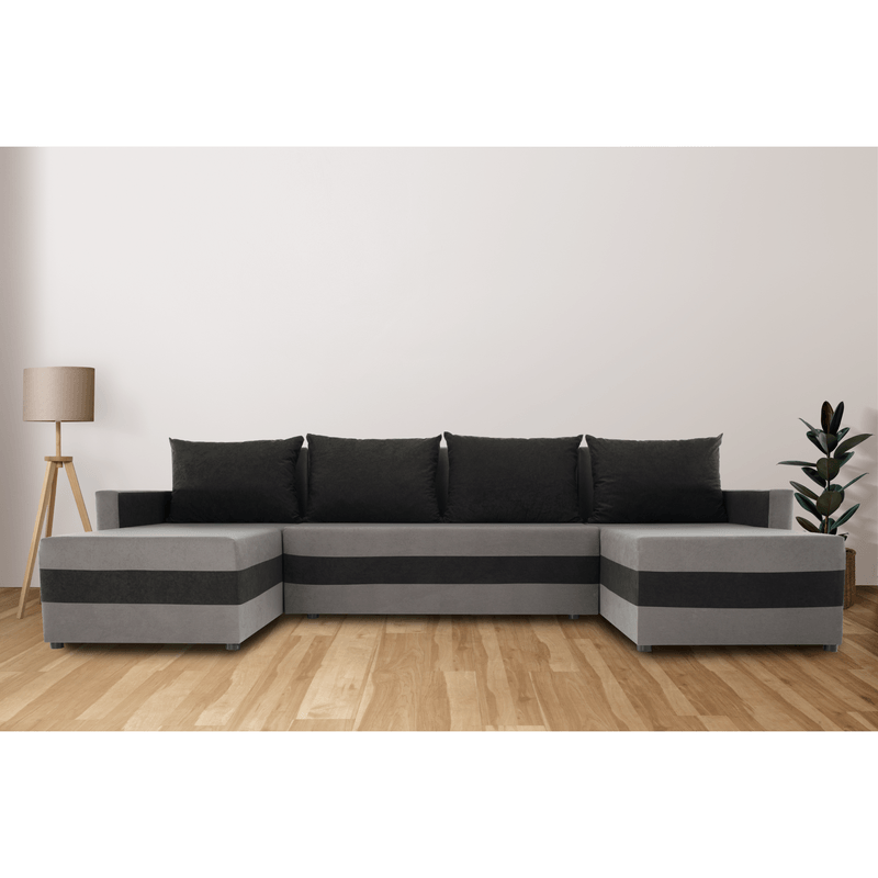 Casa si Gradina - Mobilier - Canapele si coltare - Coltare - Canapea universala, gri / negru, PAULITA U - Infinity.ro