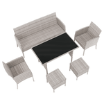 Casa si Gradina - Gradina si terasa - Mobilier exterior - Seturi mobila gradina - Set de gradina din ratan, gri deschis, LALEN - Infinity.ro