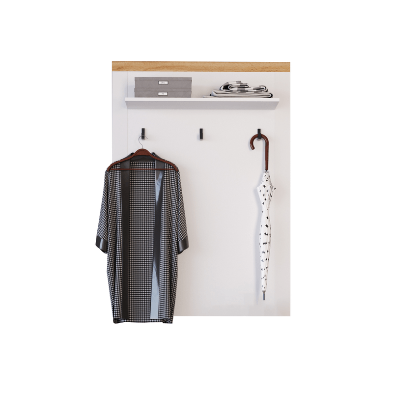 Casa si Gradina - Mobilier - Organizare si depozitare - Cuiere - Cuier de perete 90, alb / stejar Wotan, VILGO - Infinity.ro