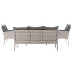 Casa si Gradina - Gradina si terasa - Mobilier exterior - Seturi mobila gradina - Set de gradina din ratan, gri deschis, LALEN - Infinity.ro