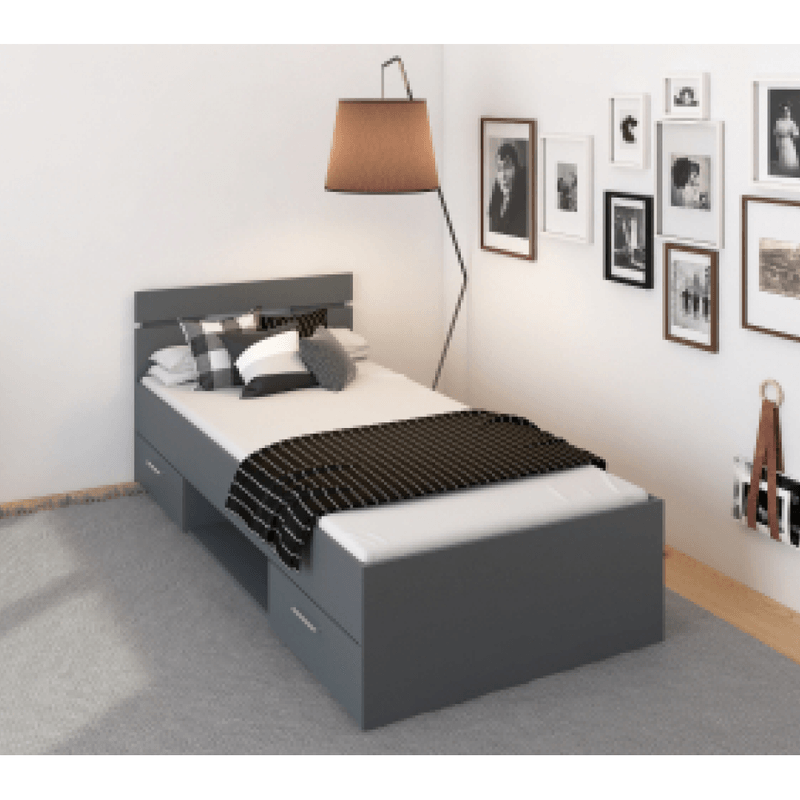 Casa si Gradina - Mobilier - Paturi si accesorii - Paturi - Pat, 90x200, grafit, MICHIGAN NEW - Infinity.ro