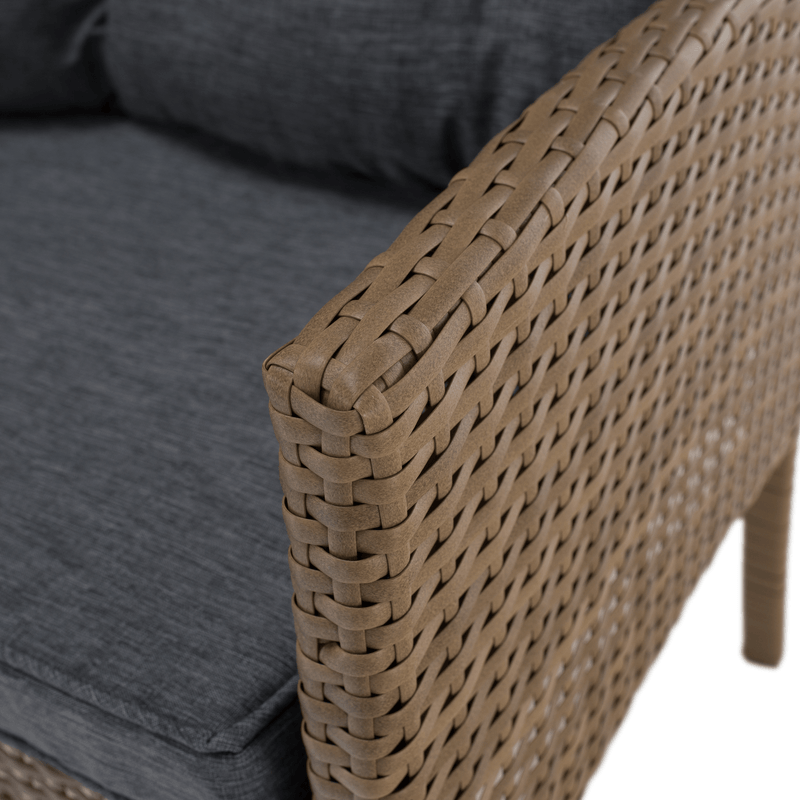 Casa si Gradina - Gradina si terasa - Mobilier exterior - Seturi mobila gradina - Set de gradina din ratan, culoare naturala / gri deschis, RANDI - Infinity.ro