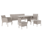 Casa si Gradina - Gradina si terasa - Mobilier exterior - Seturi mobila gradina - Set de gradina din ratan, gri deschis, LALEN - Infinity.ro