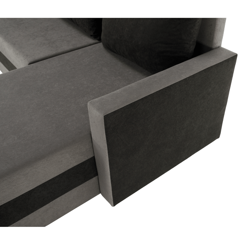Casa si Gradina - Mobilier - Canapele si coltare - Coltare - Canapea universala, gri / negru, PAULITA U - Infinity.ro