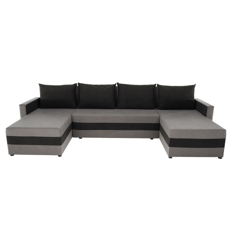 Casa si Gradina - Mobilier - Canapele si coltare - Coltare - Canapea universala, gri / negru, PAULITA U - Infinity.ro
