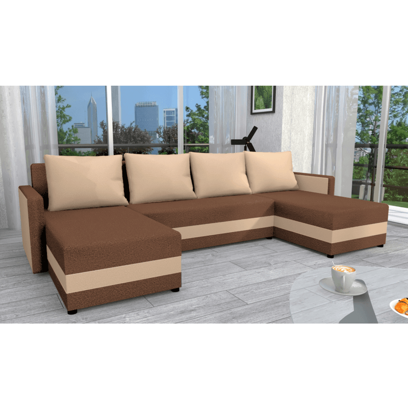 Casa si Gradina - Mobilier - Canapele si coltare - Coltare - Canapea universala, maro / bej, PAULITA U - Infinity.ro