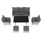 Casa si Gradina - Gradina si terasa - Mobilier exterior - Seturi mobila gradina - Set de gradina din ratan, gri deschis, LALEN - Infinity.ro