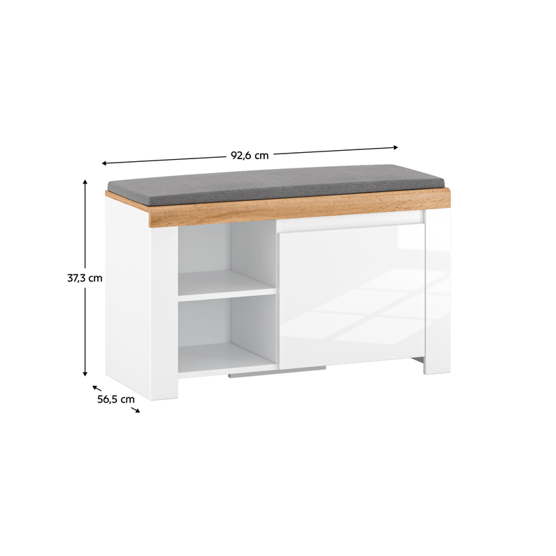 Casa si Gradina - Mobilier - Dulapuri si sifoniere - Dulapuri pantofi - Suport pentru pantofi 1D, alb / stejar Wotan, VILGO - Infinity.ro