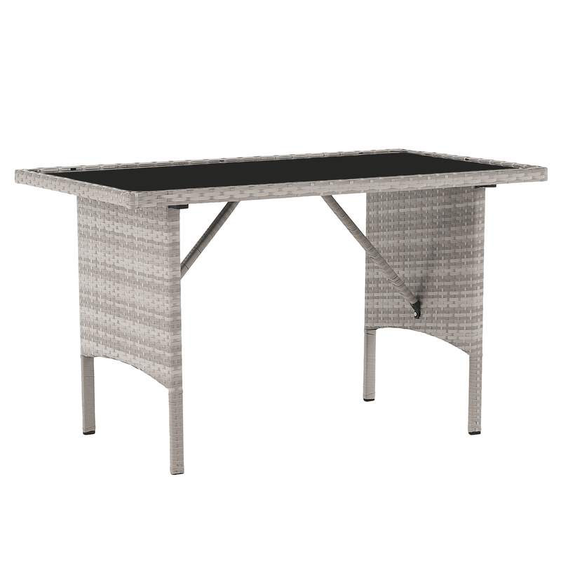 Casa si Gradina - Gradina si terasa - Mobilier exterior - Seturi mobila gradina - Set de gradina din ratan, gri deschis, LALEN - Infinity.ro