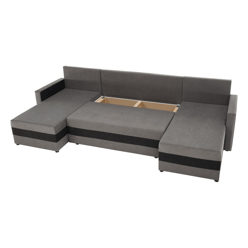 Casa si Gradina - Mobilier - Canapele si coltare - Coltare - Canapea universala, gri / negru, PAULITA U - Infinity.ro