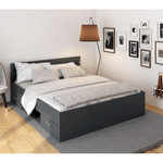 Casa si Gradina - Mobilier - Paturi si accesorii - Paturi - Pat, 160x200, grafit, MICHIGAN NEW - Infinity.ro