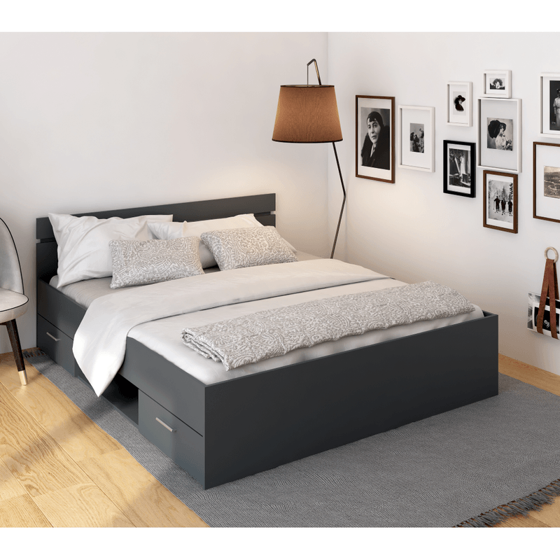 Casa si Gradina - Mobilier - Paturi si accesorii - Paturi - Pat, 160x200, grafit, MICHIGAN NEW - Infinity.ro