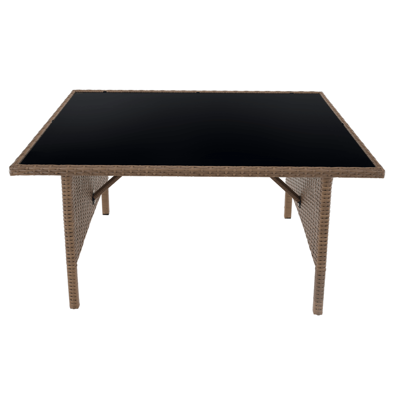Casa si Gradina - Gradina si terasa - Mobilier exterior - Seturi mobila gradina - Set de gradina din ratan, culoare naturala / gri deschis, RANDI - Infinity.ro