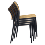 Casa si Gradina - Gradina si terasa - Mobilier exterior - Scaune si sezlonguri gradina - Scaun, stivuibil, negru / bej, RAVID TIP 1 - Infinity.ro