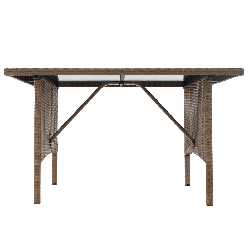 Casa si Gradina - Gradina si terasa - Mobilier exterior - Seturi mobila gradina - Set de gradina din ratan, culoare naturala / gri deschis, RANDI - Infinity.ro