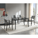 Casa si Gradina - Gradina si terasa - Mobilier exterior - Mese gradina - Masa de gradina, neagra, SALTON - Infinity.ro