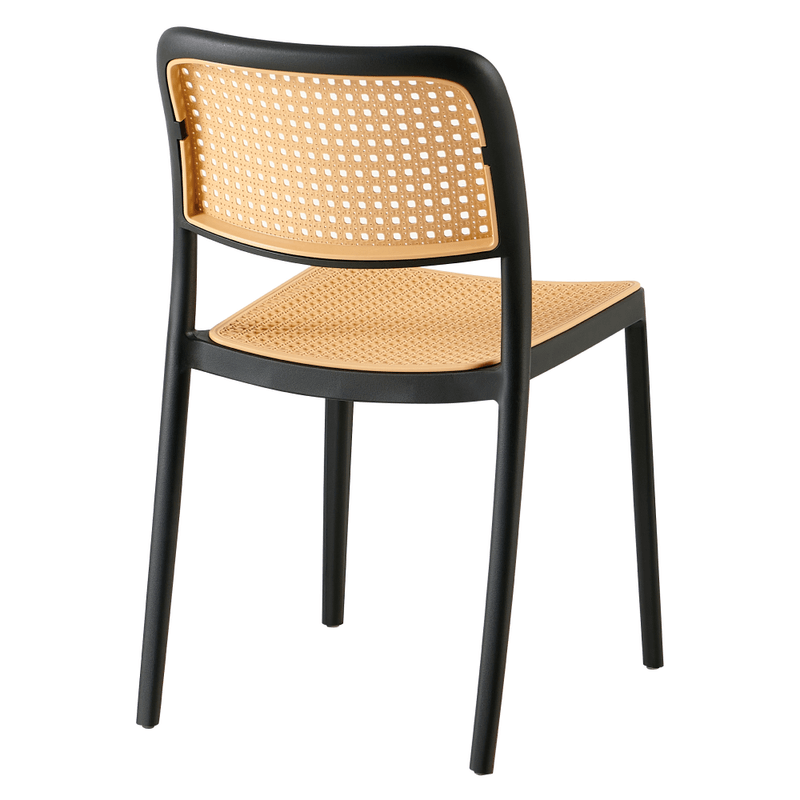 Casa si Gradina - Gradina si terasa - Mobilier exterior - Scaune si sezlonguri gradina - Scaun, stivuibil, negru / bej, RAVID TIP 1 - Infinity.ro