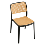 Casa si Gradina - Gradina si terasa - Mobilier exterior - Scaune si sezlonguri gradina - Scaun, stivuibil, negru / bej, RAVID TIP 1 - Infinity.ro