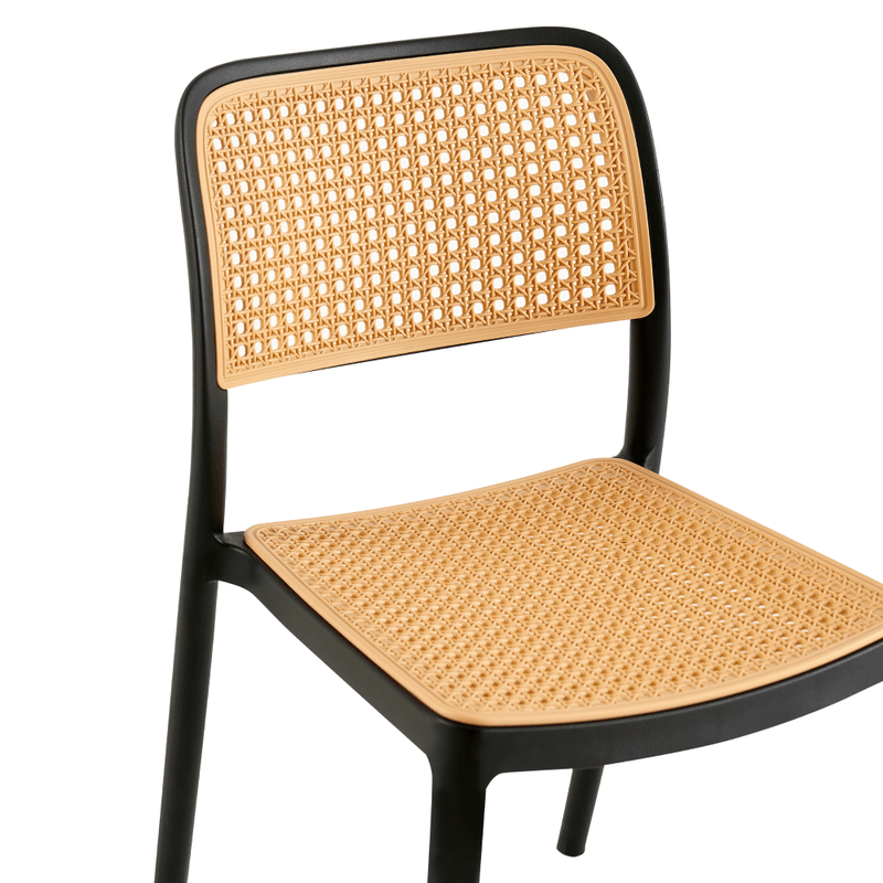 Casa si Gradina - Gradina si terasa - Mobilier exterior - Scaune si sezlonguri gradina - Scaun, stivuibil, negru / bej, RAVID TIP 1 - Infinity.ro